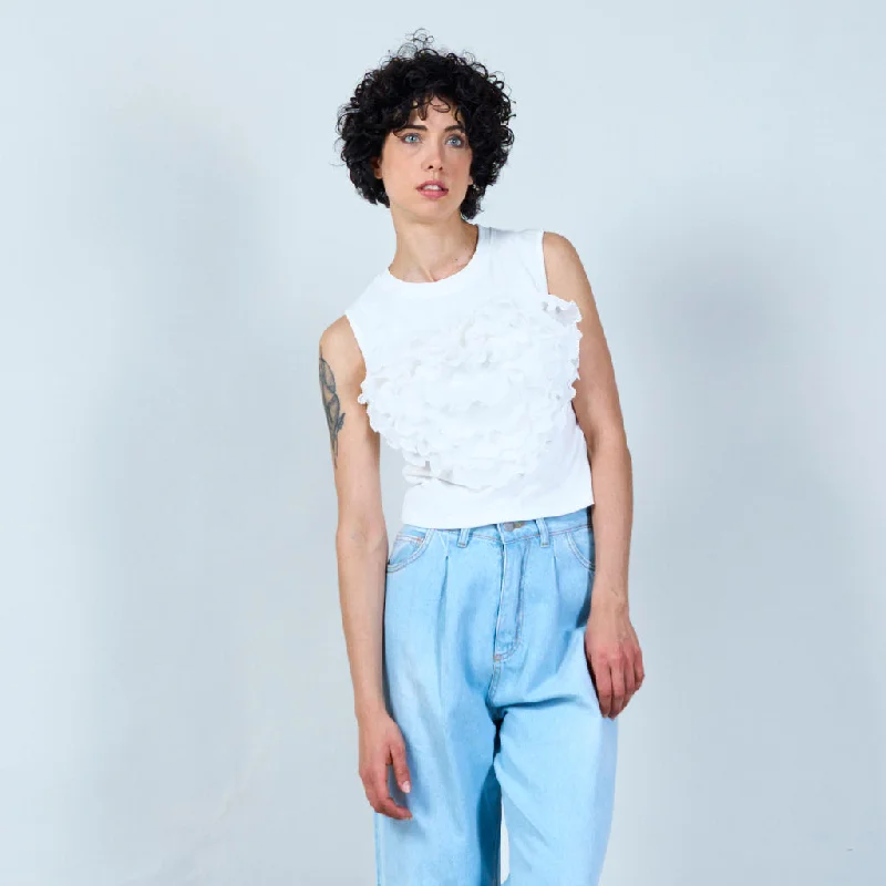 Half Price Ruffled layered tank top wholesale