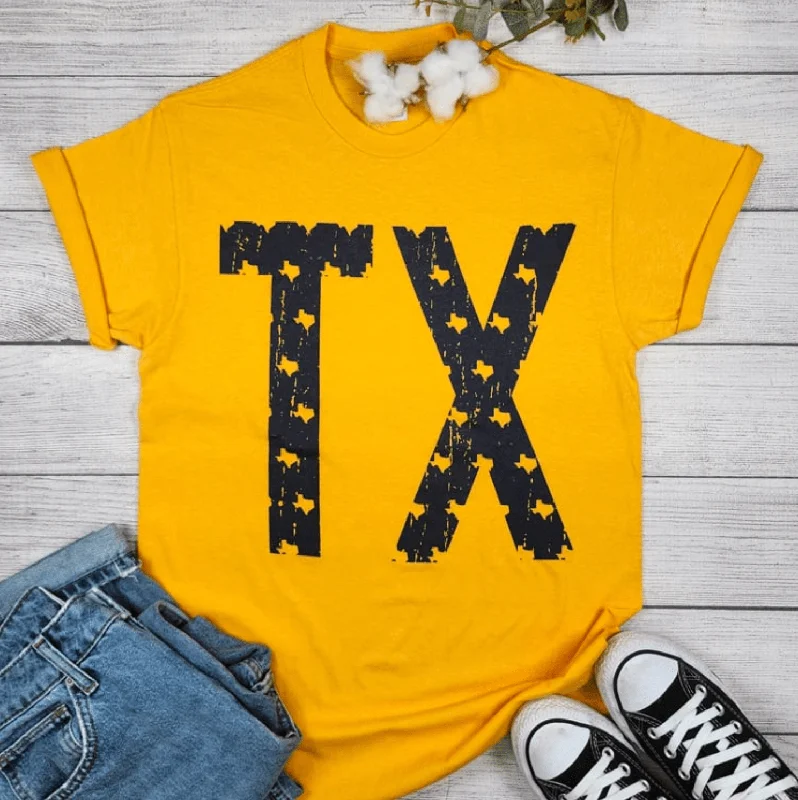 Savings Spectacular TX Gold Texas Graphic T-shirt