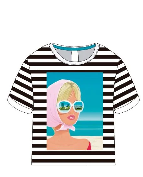 The Best Prices Md'M Barbie Face Striped T-Shirt