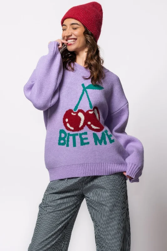 Weekend Specials to Cherish Bite Me Crewneck Sweater