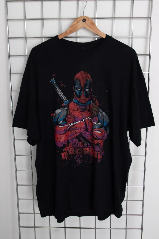 Crazy Deals Daisy Street Licensed Relaxed T-Shirt With Deadpool Print