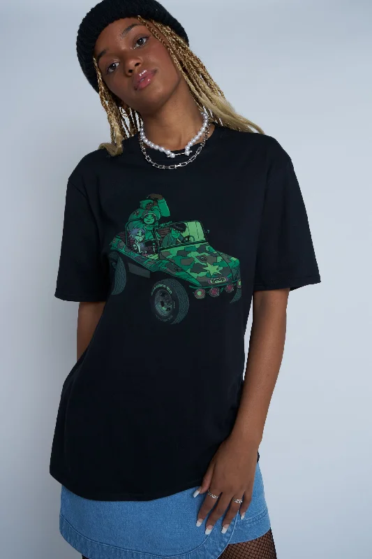 Can't Be Beat Daisy Street Licensed Relaxed T-Shirt With Gorillaz Print