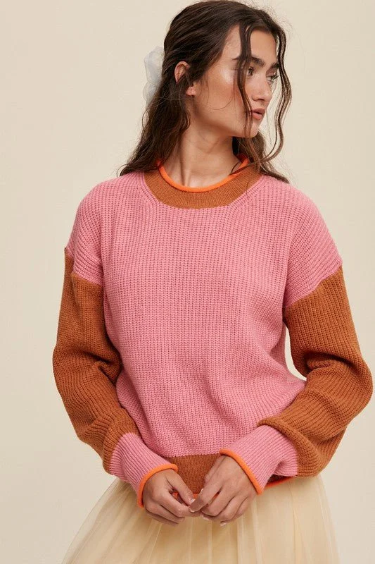Weekend Extravaganza: Shop Now Color Block Ribbed Knit Sweater