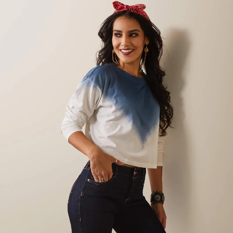 Massive Deal Women's Howdy Ombre Top - White