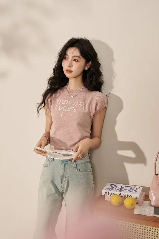 Deal Alert Knit T-shirt for Women