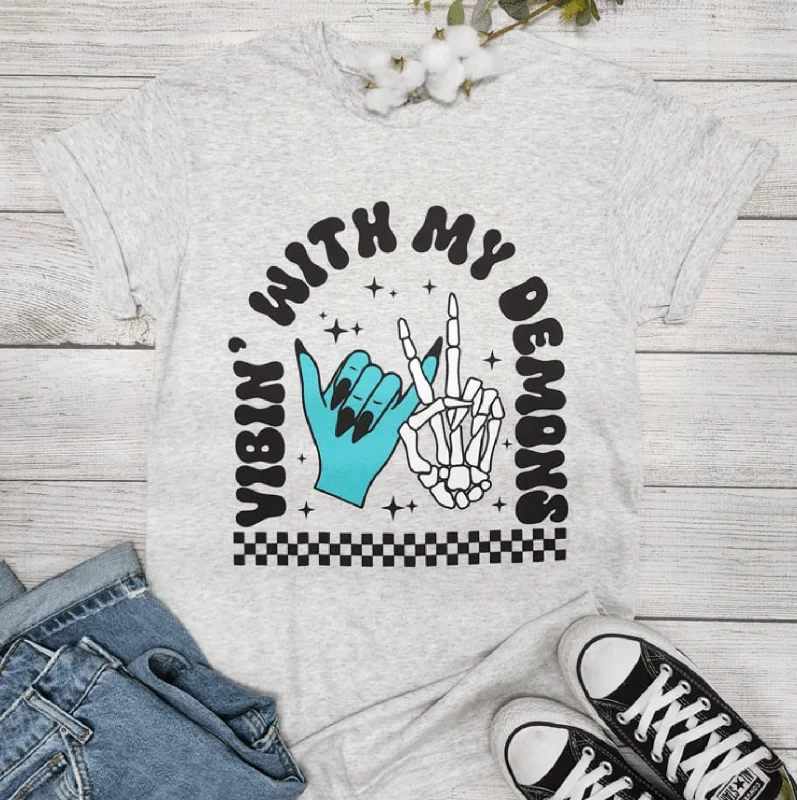 Bargain Bin Vibin' With My Demons Graphic T-shirt