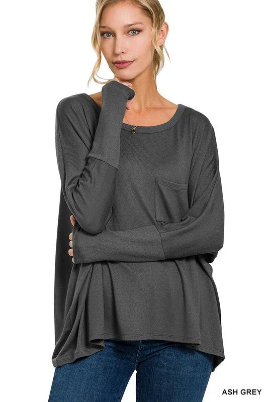 Cash Savings Dolman Sleeve Round Neck Top