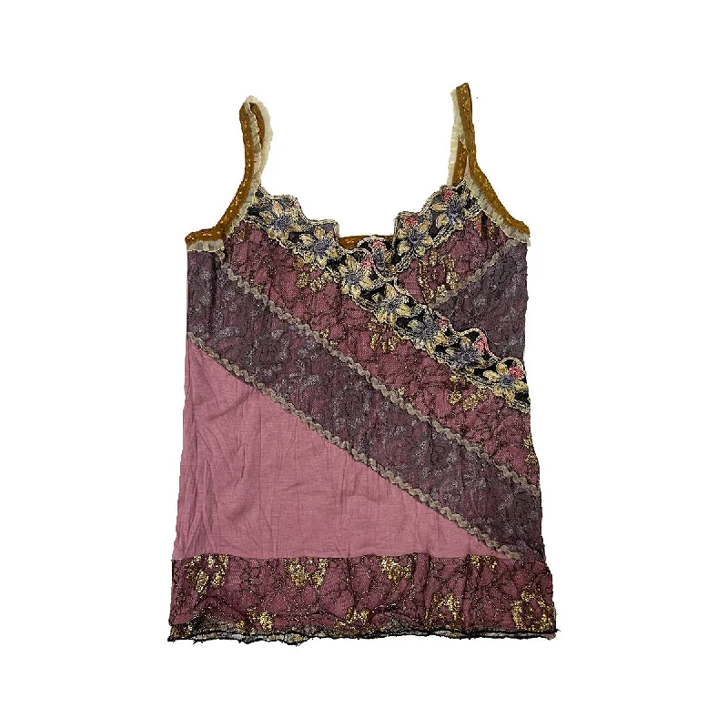 Weekend Deal 80s Lace Splicing V-neck Camisole