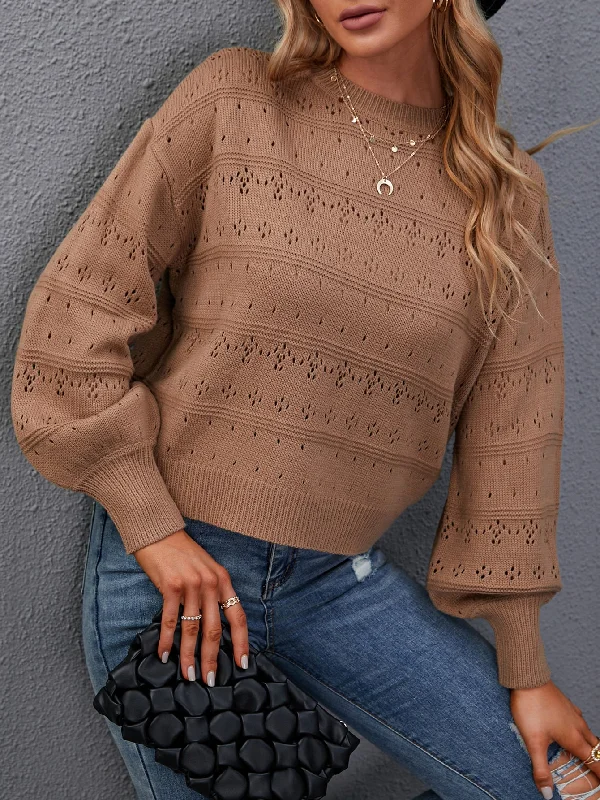 Weekend Specials to Grab Casual Plain Long Sleeve Round Neck Regular Women Sweater