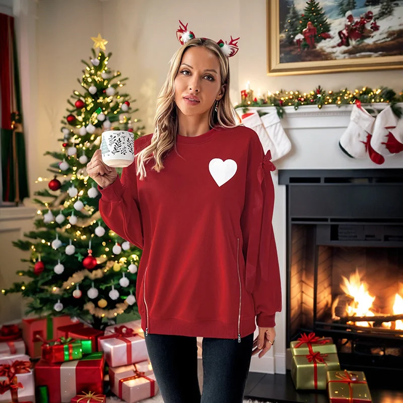 Daily Special Christmas Autumn Round Neck Red Sweater Wholesale Womens Clothing N3824112000036 Daily Special Christmas Autumn Round Neck Red Sweater Wholesale Womens Clothing N3824112000036