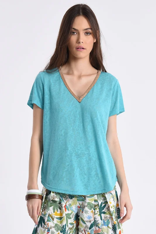Reduced Rates Molly Bracken Turquoise T shirt