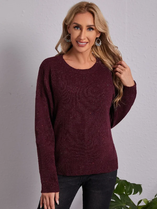 Weekend Specials to Grab Casual Plain Ripped Long Sleeve Round Neck Regular Women Sweater Weekend Specials to Grab Casual Plain Ripped Long Sleeve Round Neck Regular Women Sweater