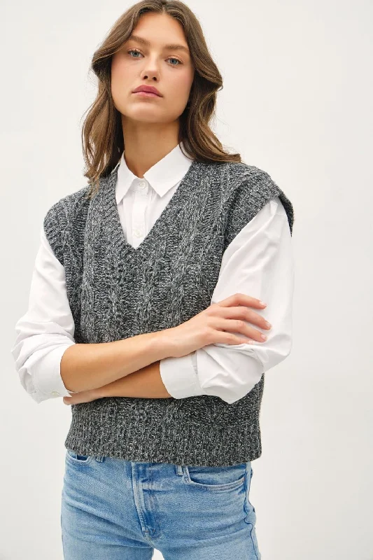 Online Specials Cable Knit V-Neck Sweater Vest
