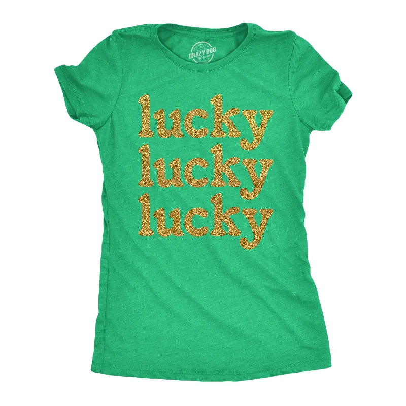 Today’s Special Lucky Lucky Lucky Orange Glitter Women's T Shirt