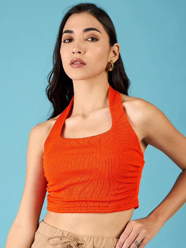 Best Deals Stretchable Square Neck Halter Top