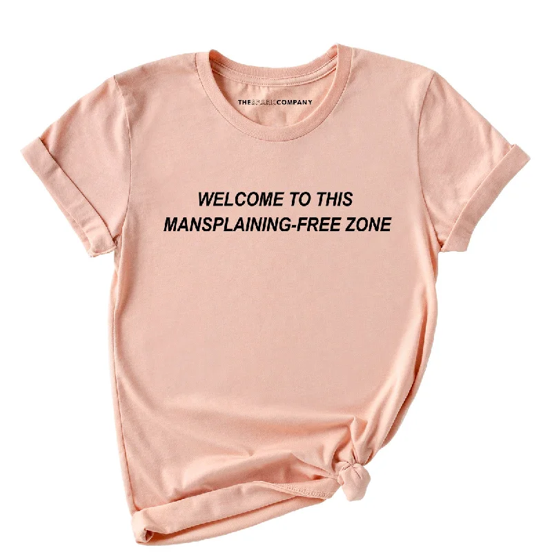 Act Fast Mansplaining-Free Zone Feminist T-Shirt