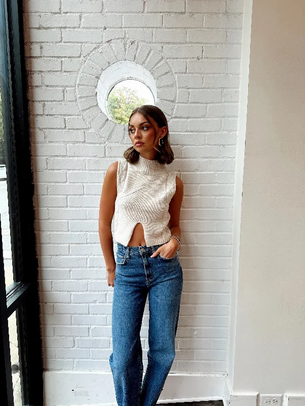 Weekend Flash Sale MOCK NECK CUTOUT SWEATER
