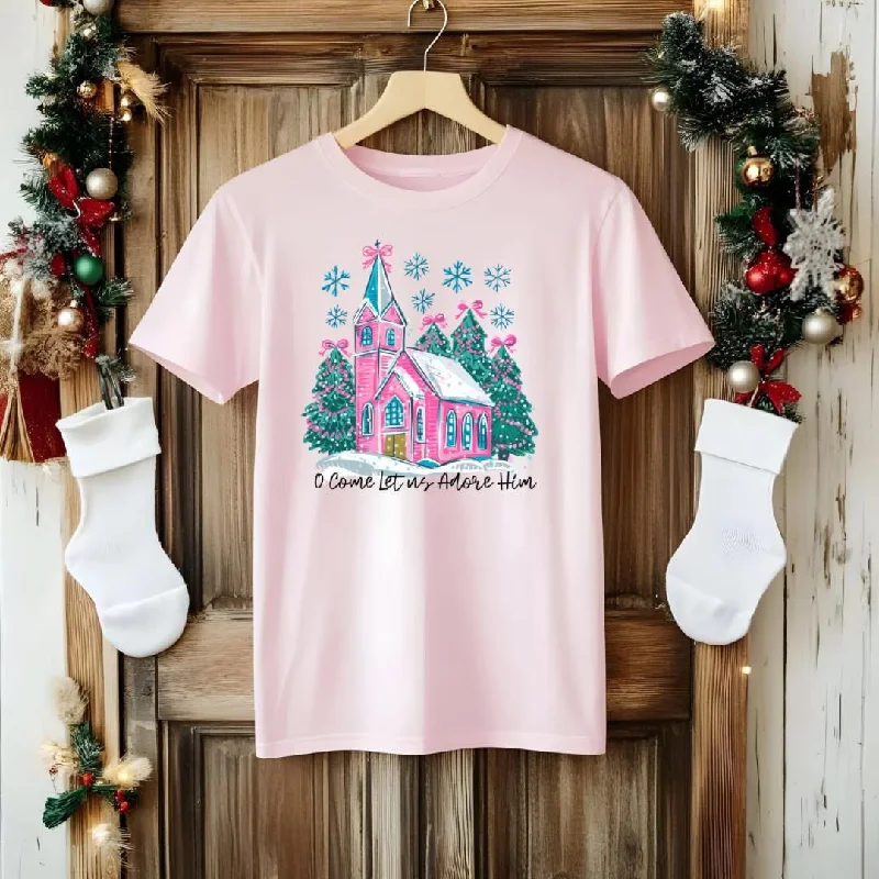 Factory Direct Sale Pink Church Graphic Tee