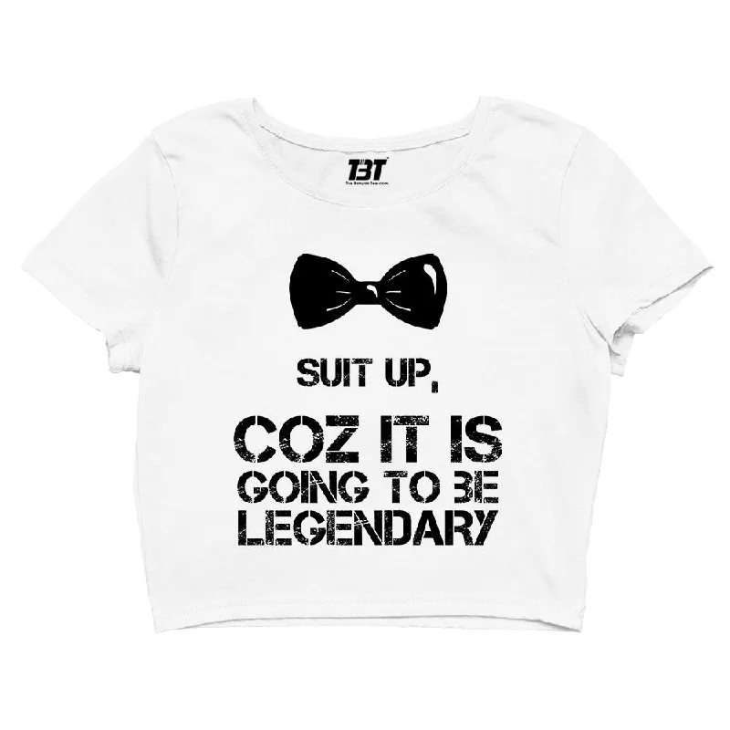 Weekend Extravaganza: Shop Now How I Met Your Mother Crop Top - Suit Up, Legendary