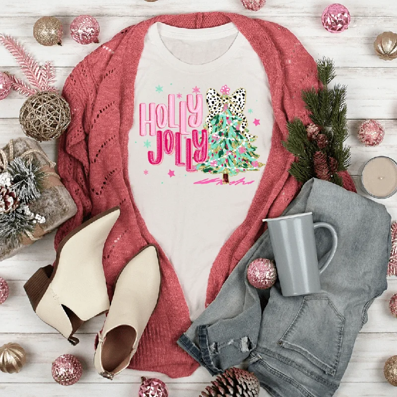 Price Fest Holly Jolly Tree White Graphic Tee