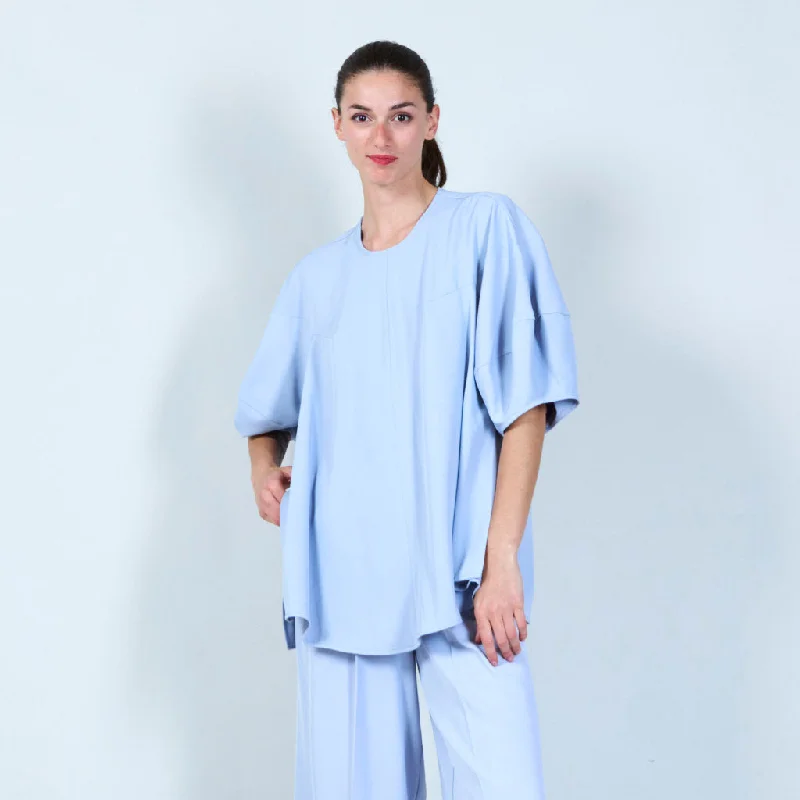 Can't Resist Modern structured blouse with paneled design wholesale