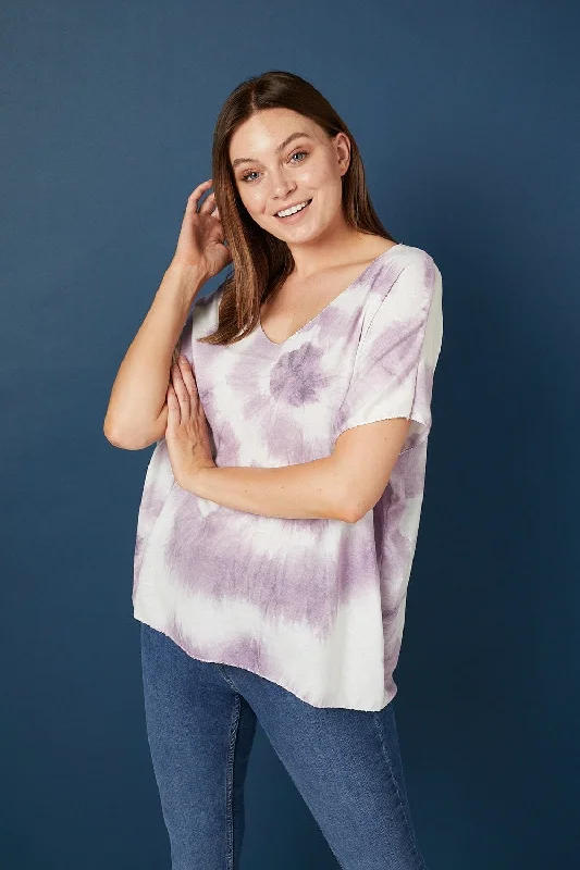 Clearance Items Tie Dye V-Neck T-Shirt