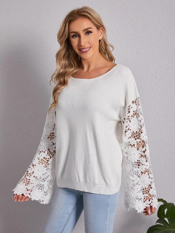 Weekend Offers That Amaze Casual Plain Long Sleeve Scoop Neck Semi-Sheer Regular Women Sweater Weekend Offers That Amaze Casual Plain Long Sleeve Scoop Neck Semi-Sheer Regular Women Sweater