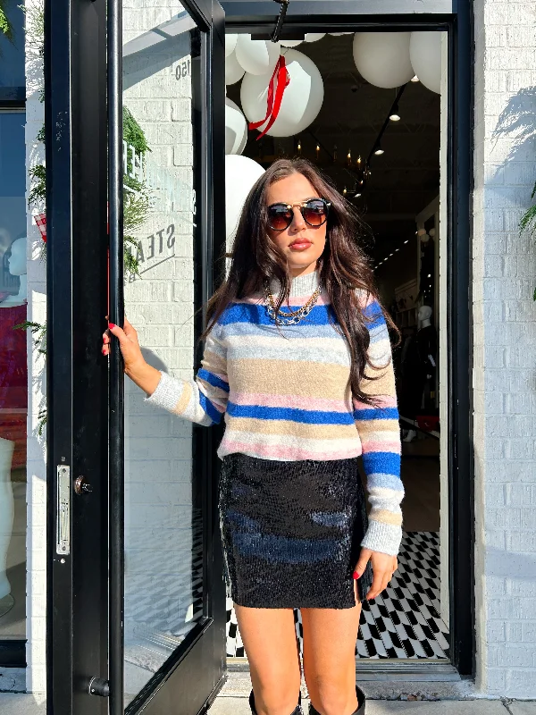Weekend Extravaganza: Shop Now INDIGO MOCK NECK SWEATER