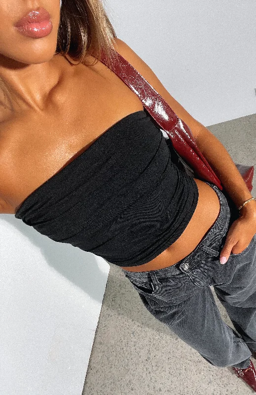 Don't Delay Sweet Escape Strapless Top Black