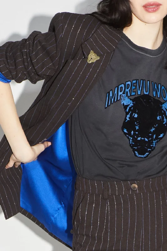 Final Clearance Imprevu Robbie Black Blue Panther Tshirt