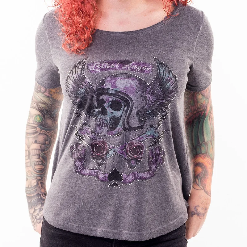 Discount Days Sin on Wheels Scoop Neck Top